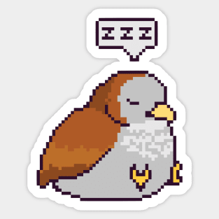 Sleepy Little Sparrow Sticker